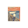 Spilla smaltata con il quadro L'Urlo di Munch e bordi metallici dorati eleganti - Stile Arte L'Urlo (CC2015)