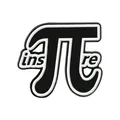 Black and white enamel pin featuring unique math inspire design with pi symbol - Inspire Pi Symbol Style (xz4348)