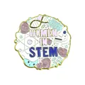 Detalle del pin de esmalte Women in STEM con flores y símbolos de la ciencia - Insignia Redonda Women in STEM (XZ0953)