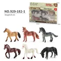 Set di 6 figurine di cavalli in miniatura realistiche in vari colori con confezione - Stile in Scatola 1 (929-182-1)