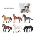 Set di figurine di cavalli in miniatura in vari colori tra cui marrone e nero - Stile in Busta A (XD-21-A)