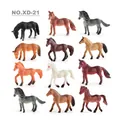 Set di 12 mini figurine di cavalli realistici in varie pose e diversi colori di mantello - Collezione Completa in Busta (XD-21)