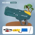 Pistola ad acqua elettrica a squalo verde scuro con batteria, cavo USB e tracolla - Verde