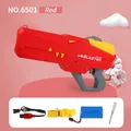 Pistola ad acqua elettrica squalo rosso NO.6501 con batteria 7.4V e cavo USB - Rosso