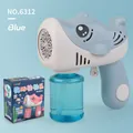 Blue dolphin 12-hole automatic bubble gun with light effects for kids ages 3 and up - Blue