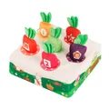 Plush carrot harvest toy with numbered slots for toddlers early learning and counting - Small Matching Style (NO.955-2)