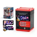 Hucha electrónica temática espacial con huella dactilar en acabado rojo y negro - Tema Astronauta Rojo (881511A)