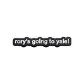 Inspirerende Rory's Going to Yale emaille speld met zwarte achtergrond en witte tekst - Zwarte Quote Stijl (QHXZ097)