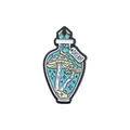 Cartoon magic potion bottle enamel pin with mushrooms and Dream label on white background - Dream Blue Moon Magic Bottle Style (QHXZ850)