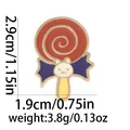 Détail de la broche sucette indiquant les dimensions 2,9x1,9 cm et le poids 3,8g - Style Sucette Ailes de Chauve-souris (C2631-6)