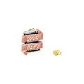 Pink and black book nerd enamel badge pin with gold trim and butterfly clasp back - Book Nerd Style (CZ0408-1)