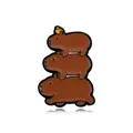 Cute cartoon Capybara enamel pin featuring three stacked animals for backpack decoration - Stacked Style (CZ0488-4)