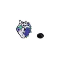 Creative anatomical heart enamel brooch badge with purple flowers and metal pin back - Purple Flower Heart Style (C2542-4)