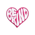 Herzförmige Emaille-Brosche in Rosa mit Be Kind Schriftzug und Sternenmotiven - Herz BE KIND (QHXZ2384)
