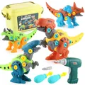 DIY take apart dinosaur toy set with 4 models, storage case and electric drill - Take Apart Dinosaur (CT008)