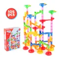 105pcs colorful marble run set with transparent tubes and funnels for children age 3+ - 105 Pieces Style