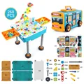 DIY 260PCS building block bus toy set with storage box and nuts for kids' education - Assembled Transforming Bus (CXL200-80A)