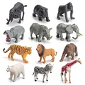 Set de 12 figuras realistas de animales del bosque con león, jirafa y tigre para niños - 12 Estilos de Animales Salvajes En Bolsa