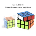 3x3 Speed Cube for beginners with rounded corners and standard six-color stickers - Rounded Corner Style (P168-12)