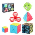 Fanxin irregular puzzle cube gift set featuring various colorful shapes and toy snakes - Bread Snake and Cube Combination Set (FX7865)