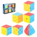 Coffret cadeau de 6 cubes magiques colorés et puzzles géométriques pour l'éducation - Grand Ensemble de Cubes Magiques