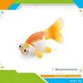 Miniature orange Celestial Eye Goldfish figurine with upward eyes and realistic scales - Celestial Eye Goldfish (PL127-1929)