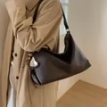 Dark brown faux leather large tote bag with heart mirror charm and beaded details - No Pendant / Brown