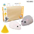 Set di giocattoli telecomandati a infrarossi con topi di peluche grigi e bianchi e comando - 8882 Topo