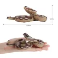 Lifelike python snake toy model with brown scales 14.8cm length for animal education - Python