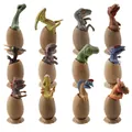 Set of 12 realistic hatching dinosaur egg models with bases and diverse species - Multiple Hatching Dinosaur Egg Models Combined (Hatching Dinosaur Eggs)