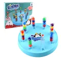 Kinder-Puzzlespiel mit hellblauer Basis und 28 bunten Perlen für 1-2 Spieler Interaktiv - Farbiges Perlenspiel