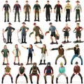 Detailed 22-piece miniature farm worker figurine set for scale model landscaping - 26 Styles Collection