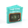 Educational cloth book for infants in lake blue color featuring ABC blackboard design - Stationery & School Supplies