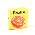 Washable baby fruit cloth book for early education with bright orange illustration - Fruit