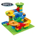 88-piece DIY marble run building block set with colorful slides and rolling balls - 063 Track Building Blocks 88pcs 0.3kg
