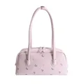 Floral print underarm bag in light pink faux leather with sweet daisy pattern - Pink (No Charm)