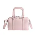 Pink Boston style pillow bag with top handles and adjustable strap for women - Style Without Charm / Pink