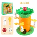 Gioco educativo torre dell'equilibrio con 8 coniglietti, piattaforme e base carota - Torre Di Equilibrio A Forma Di Ravanello Hz-068 -- 313 G