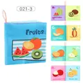 Libro de tela para bebés con tema de frutas y nombres educativos en inglés - Cognición de Frutas (021-3)