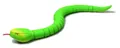 Realistic bright green remote control snake toy with segmented body and red tongue - Green Viper