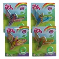 Lot de quatre mini cerfs-volants licorne colorés avec paillettes et enrouleurs de fil - Pégase (Style Aléatoire)