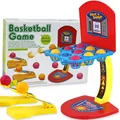 Gioco di basket da tavolo con 9 canestri e 2 lanciatori per il divertimento dei genitori - Macchina da Gioco da Scrivania Pallacanestro Competitiva (707-17)