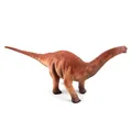 Realistic reddish-brown Brachiosaurus dinosaur model with detailed skin texture on white background - Yellow