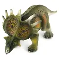 Statuetta di dinosauro Styracosaurus con trama verde e arancione su sfondo bianco puro - Verde