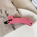 Eleganter rosa Haarclip in Katzenform mit Schleife und France Handmade Aufschrift - Rosa Katze Bananen-Clip