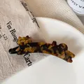 Molletta a banana a forma di gatto tartarugato stile francese con dettagli dorati - Marrone Caffè Gatto Fermaglio a Banana