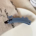 Fermaglio a banana a forma di gatto blu con finitura lucida e dettagli dorati - Clip A Banana Del Gatto Blu