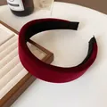 Diadema acolchada de terciopelo rojo oscuro para mujer con relleno de esponja de calidad - Burdeos