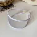 Cerchietto largo in rete bianca elegante con un design minimalista in stile coreano - Bianco