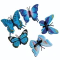 Five-piece blue butterfly hair clip set with realistic patterns and various sizes - Blue Series